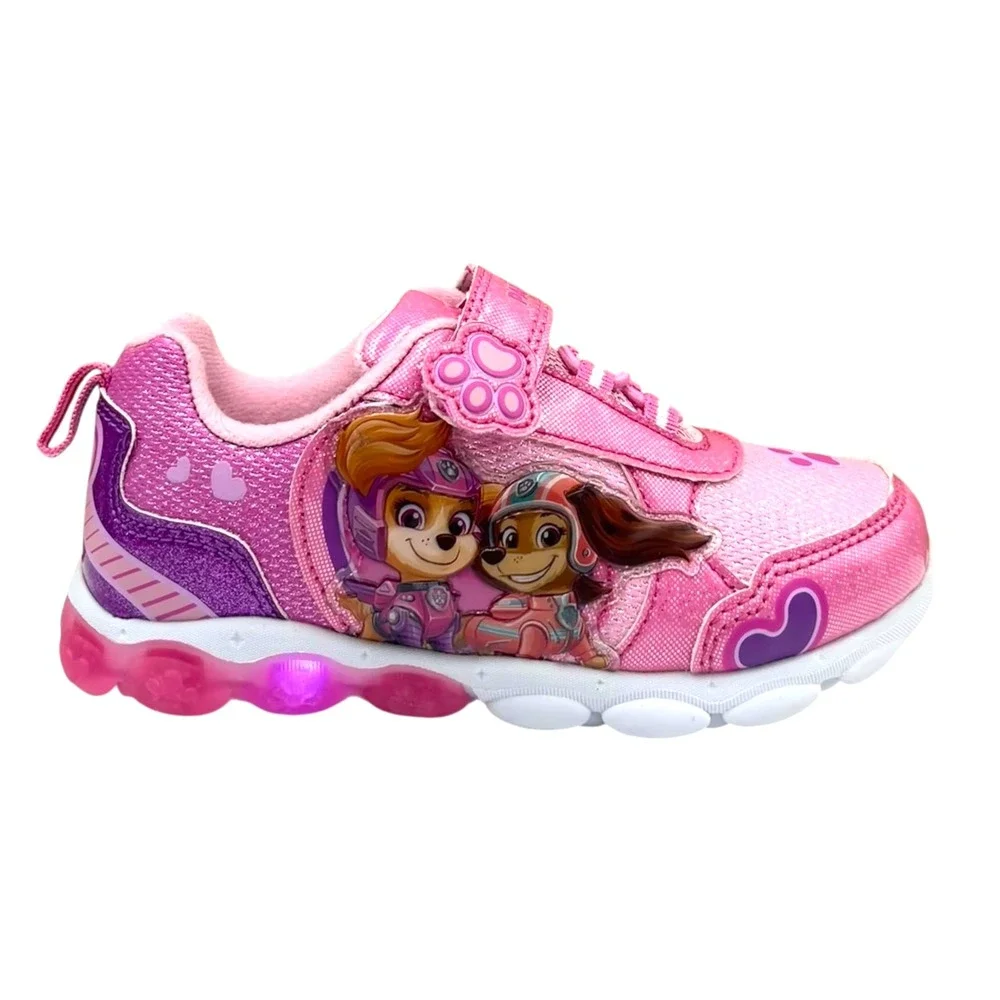 Nickelodeon Paw Patrol Little Girls Light-up Slip-on Shoes Size 12 Pink Purple‎